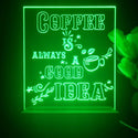 ADVPRO coffee is always a good idea Tabletop LED neon sign st5-j5013 - Green
