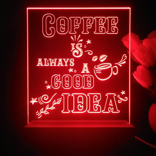 ADVPRO coffee is always a good idea Tabletop LED neon sign st5-j5013 - Red