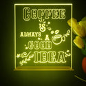 ADVPRO coffee is always a good idea Tabletop LED neon sign st5-j5013 - Yellow