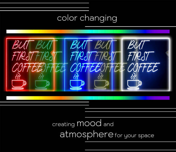 ADVPRO but first coffee Tabletop LED neon sign st5-j5014 - Color Changing