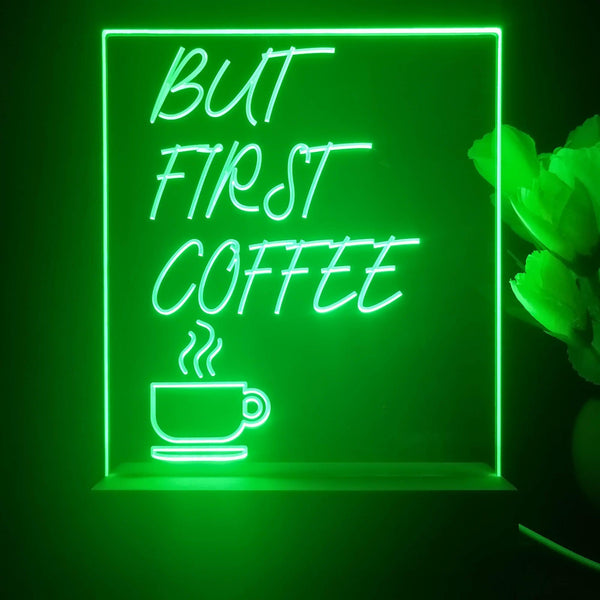 ADVPRO but first coffee Tabletop LED neon sign st5-j5014 - Green