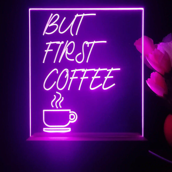 ADVPRO but first coffee Tabletop LED neon sign st5-j5014 - Purple