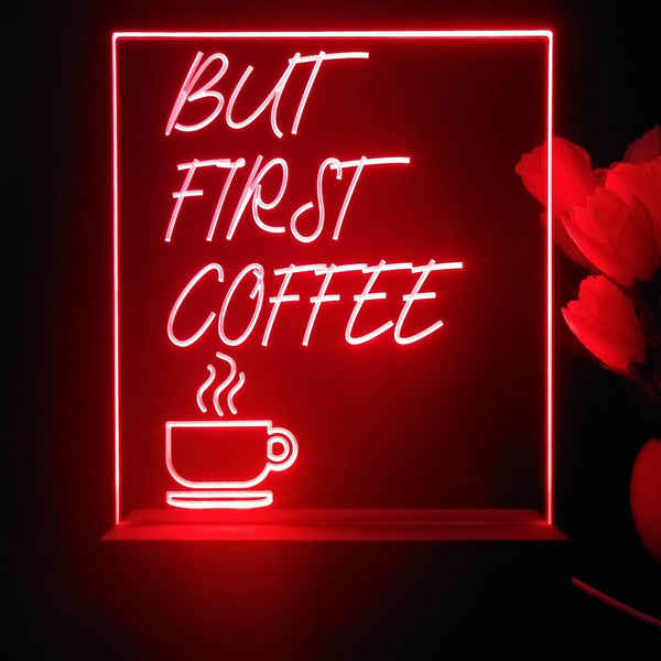 ADVPRO but first coffee Tabletop LED neon sign st5-j5014 - Red