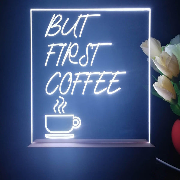 ADVPRO but first coffee Tabletop LED neon sign st5-j5014 - White