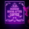 ADVPRO morning begins after coffee Tabletop LED neon sign st5-j5015 - Purple