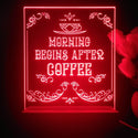 ADVPRO morning begins after coffee Tabletop LED neon sign st5-j5015 - Red