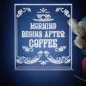 ADVPRO morning begins after coffee Tabletop LED neon sign st5-j5015 - White