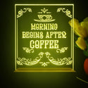 ADVPRO morning begins after coffee Tabletop LED neon sign st5-j5015 - Yellow