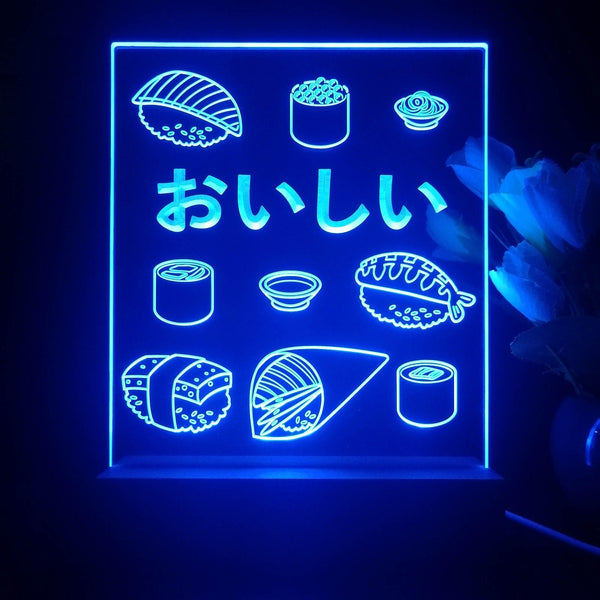 ADVPRO Sushi good taste (Japanese) Tabletop LED neon sign st5-j5017 - Blue