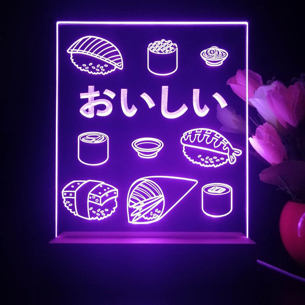 ADVPRO Sushi good taste (Japanese) Tabletop LED neon sign st5-j5017 - Purple