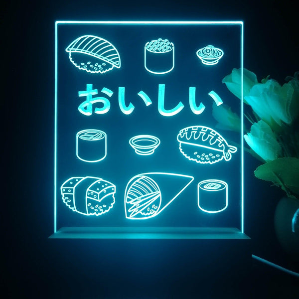 ADVPRO Sushi good taste (Japanese) Tabletop LED neon sign st5-j5017 - Sky Blue