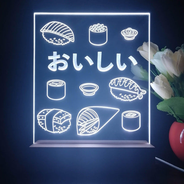 ADVPRO Sushi good taste (Japanese) Tabletop LED neon sign st5-j5017 - White