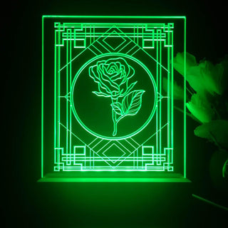 ADVPRO Decorative window with rose Tabletop LED neon sign st5-j5018 - Green