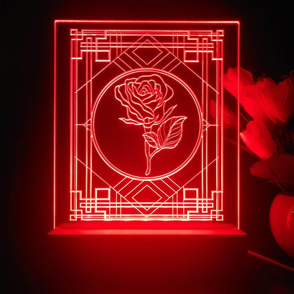 ADVPRO Decorative window with rose Tabletop LED neon sign st5-j5018 - Red