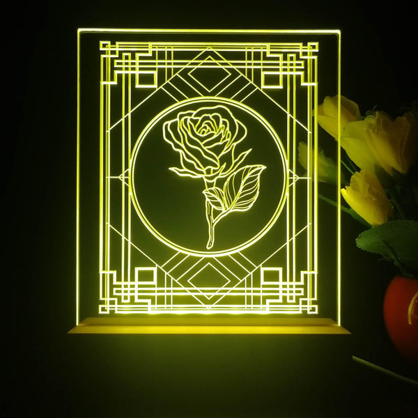 ADVPRO Decorative window with rose Tabletop LED neon sign st5-j5018 - Yellow
