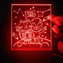 ADVPRO Space adventure _cat with alien Tabletop LED neon sign st5-j5019 - Red