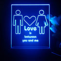 ADVPRO Love is between you and me Tabletop LED neon sign st5-j5020 - Blue