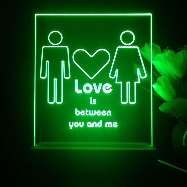 ADVPRO Love is between you and me Tabletop LED neon sign st5-j5020 - Green