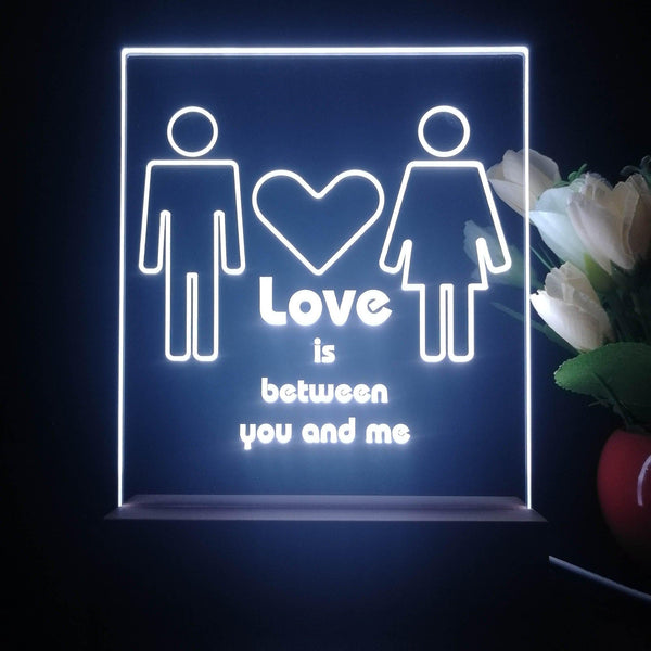 ADVPRO Love is between you and me Tabletop LED neon sign st5-j5020 - White