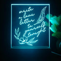 ADVPRO Write a love letter to yourself tonight Tabletop LED neon sign st5-j5021 - Sky Blue