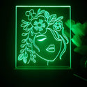 ADVPRO Lady face with flower Tabletop LED neon sign st5-j5024 - Green