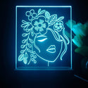 ADVPRO Lady face with flower Tabletop LED neon sign st5-j5024 - Sky Blue
