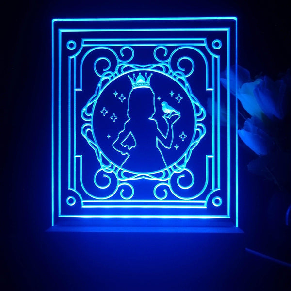 ADVPRO Princess silhouette with classic frame Tabletop LED neon sign st5-j5025 - Blue