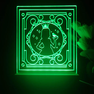 ADVPRO Princess silhouette with classic frame Tabletop LED neon sign st5-j5025 - Green