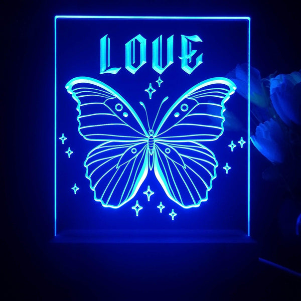 ADVPRO butterfly with wording love Tabletop LED neon sign st5-j5032 - Blue