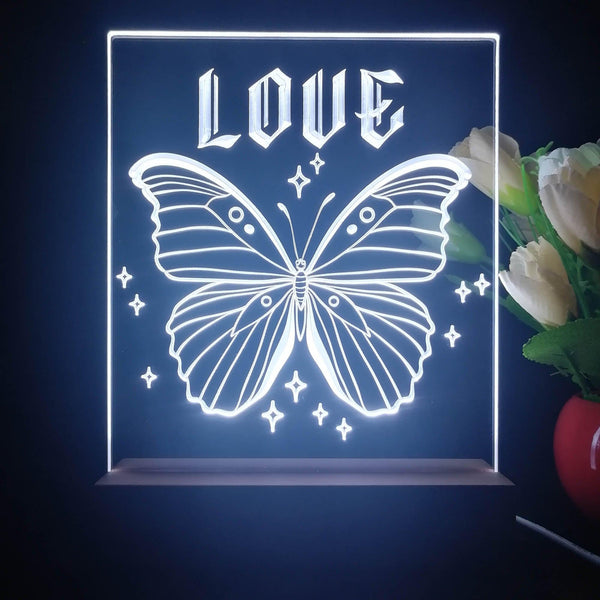 ADVPRO butterfly with wording love Tabletop LED neon sign st5-j5032 - White