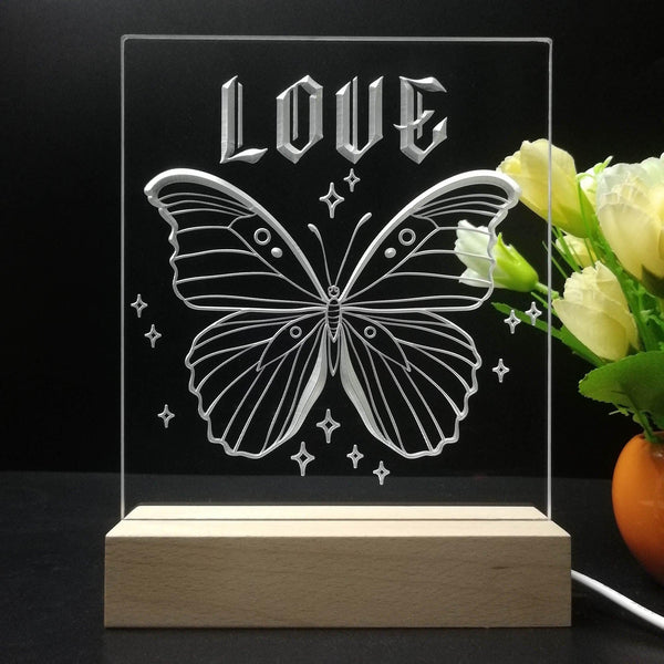 ADVPRO butterfly with wording love Tabletop LED neon sign st5-j5032 - 7 Color