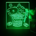 ADVPRO japan cup noodle with cat Tabletop LED neon sign st5-j5034 - Green