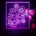 ADVPRO Skull head with flower Tabletop LED neon sign st5-j5035 - Purple