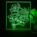 ADVPRO Skull hand with rose and love Tabletop LED neon sign st5-j5037 - Green