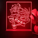 ADVPRO Skull hand with rose and love Tabletop LED neon sign st5-j5037 - Red