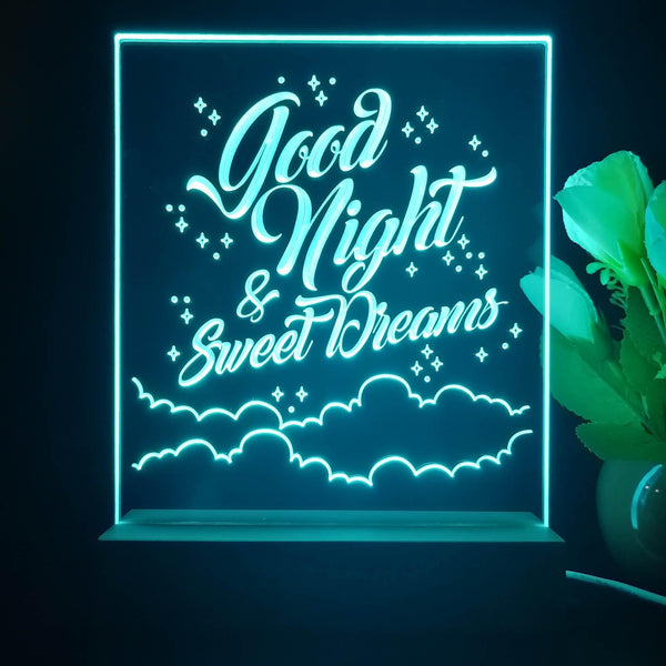 ADVPRO Good night and sweet dreams Tabletop LED neon sign st5-j5038 - Sky Blue
