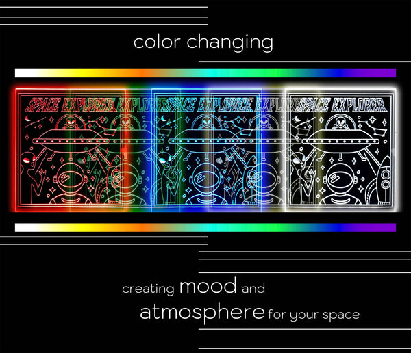 ADVPRO space explores meet alien Tabletop LED neon sign st5-j5041 - Color Changing