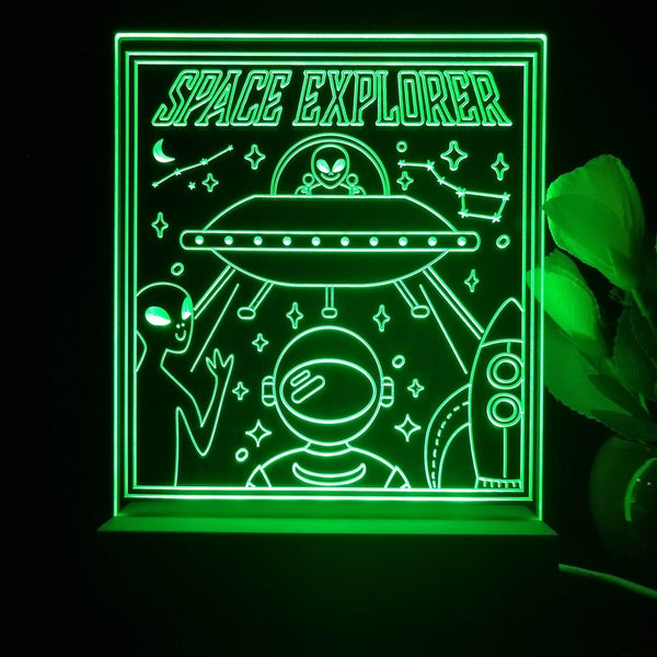 ADVPRO space explores meet alien Tabletop LED neon sign st5-j5041 - Green
