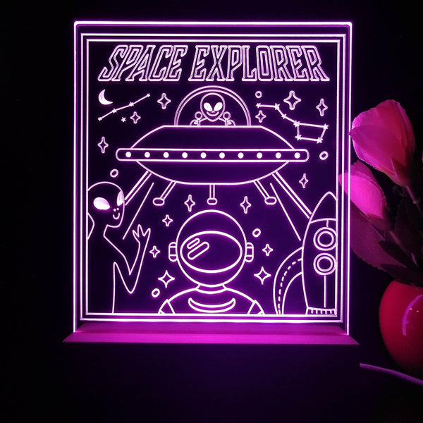ADVPRO space explores meet alien Tabletop LED neon sign st5-j5041 - Purple