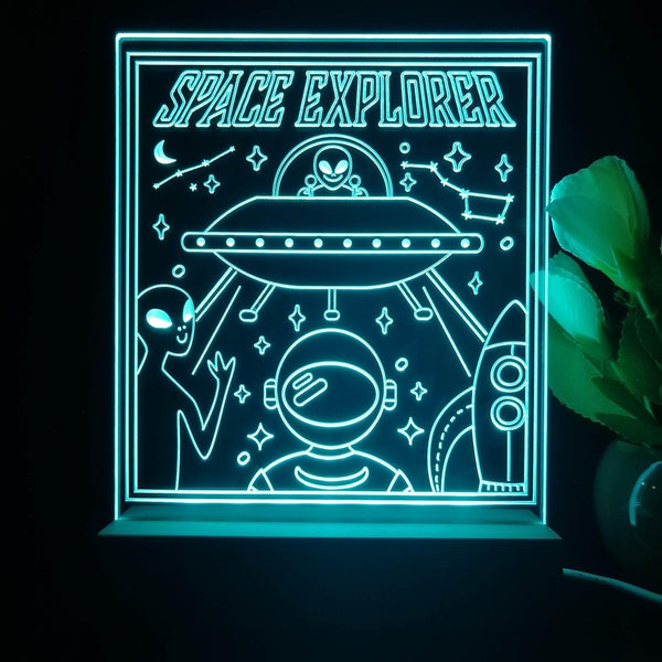 ADVPRO space explores meet alien Tabletop LED neon sign st5-j5041 - Sky Blue