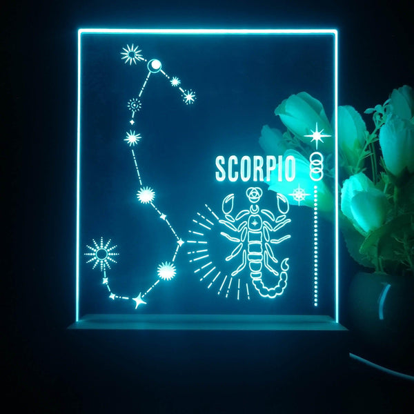 ADVPRO Zodiac Scorpio Tabletop LED neon sign st5-j5044 - Sky Blue
