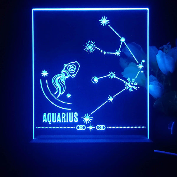 ADVPRO Zodiac Aquarius Tabletop LED neon sign st5-j5047 - Blue