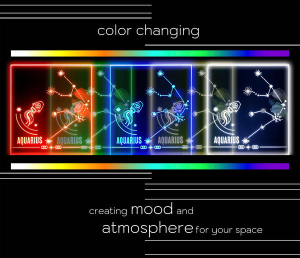 ADVPRO Zodiac Aquarius Tabletop LED neon sign st5-j5047 - Color Changing