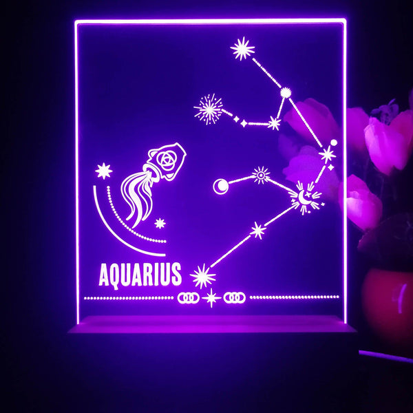 ADVPRO Zodiac Aquarius Tabletop LED neon sign st5-j5047 - Purple
