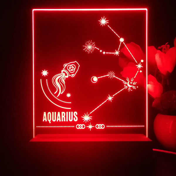 ADVPRO Zodiac Aquarius Tabletop LED neon sign st5-j5047 - Red