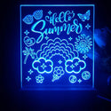 ADVPRO Hello Summer with happy icons Tabletop LED neon sign st5-j5058 - Blue