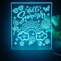 ADVPRO Hello Summer with happy icons Tabletop LED neon sign st5-j5058 - Sky Blue