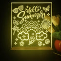 ADVPRO Hello Summer with happy icons Tabletop LED neon sign st5-j5058 - Yellow