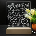 ADVPRO Hello Summer with happy icons Tabletop LED neon sign st5-j5058 - 7 Color