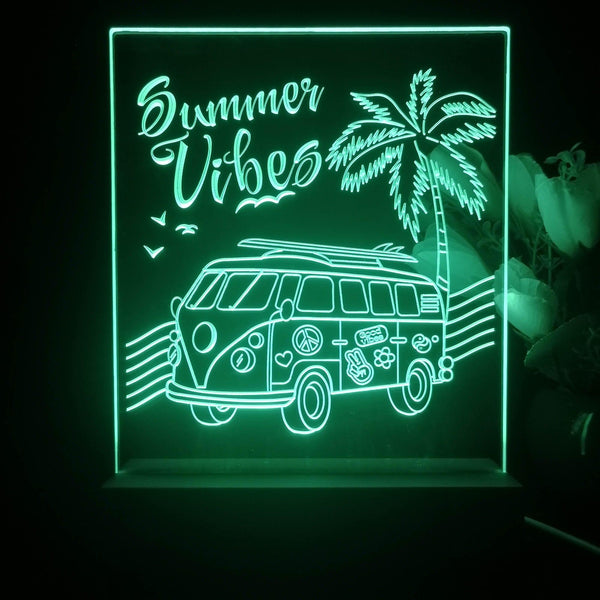 ADVPRO Summer Vibes with car and tree Tabletop LED neon sign st5-j5059 - Green